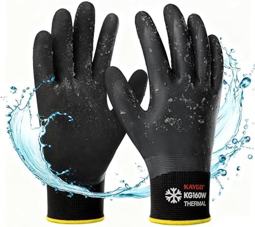 KAYGO Winter Work Gloves, Non-Slip Thermal Latex Coated by KAYGO