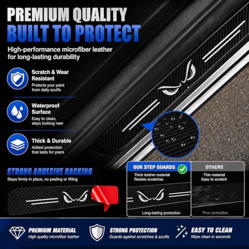 5PCS You are Enough Car Door Sill Protector, Leather Sill Stickers - Image 3