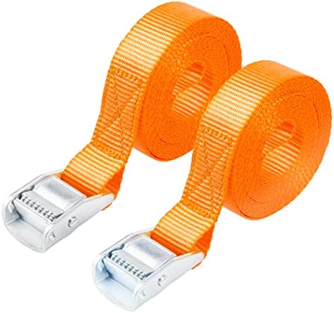 Cartman 1" x 12 ft Lashing Straps, 2 Pack, 600 lb Break Strength by CARTMAN
