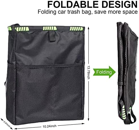 Car Trash Can, Car Trash Bag Hanging, 3.5 Gallons Ultra Large Capacity - Image 2