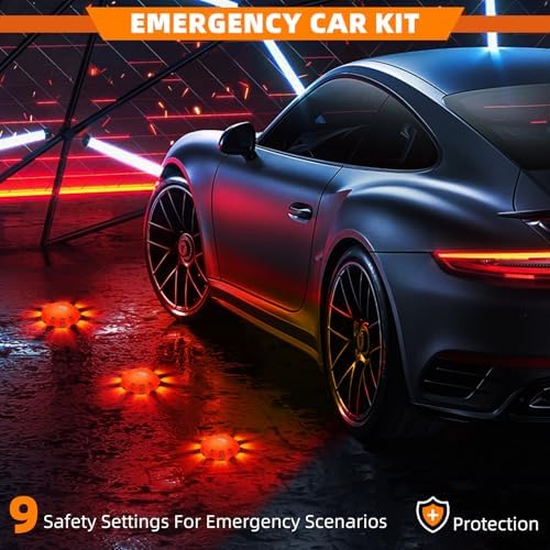 6 Pack USB Rechargeable LED Road Flares Emergency Lights - Image 5
