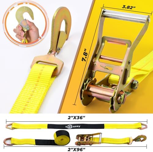 Trekassy 2" x 96" Car Tie Down Straps - Image 2
