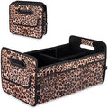 Car Trunk Organizer, Collapsible Car Organizers Storage Large Leopard Print by JiatuA