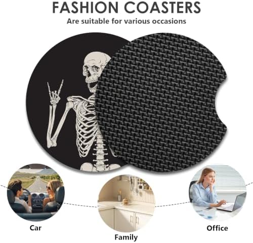 2 Pack Car Coasters，2.75-inch Neoprene Non-Slip Cup Holder Coasters - Image 7