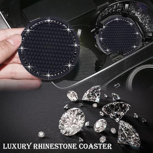 4PCS Bling Cup Holder Coaster, 2.75 Inch Auto Car Cup Holder Insert Coasters - Image 6