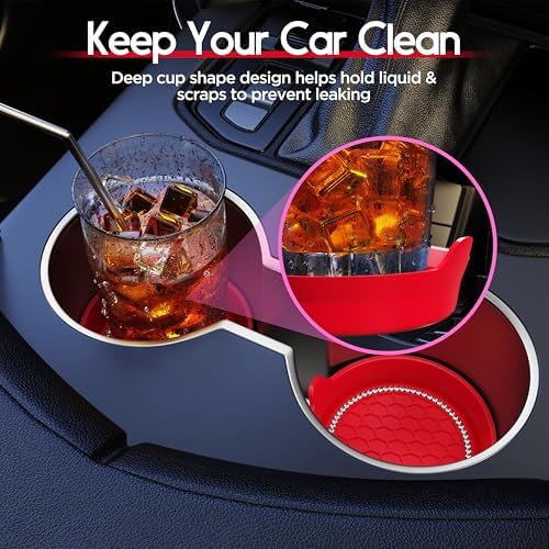 Amooca 4-Pack Car Cup Holder Coaster Bling Crystal Rhinestone Car Interior - Image 2