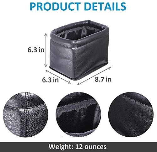 Leather Car Trash Can, Luxury Leakproof Car Organizer - Image 5