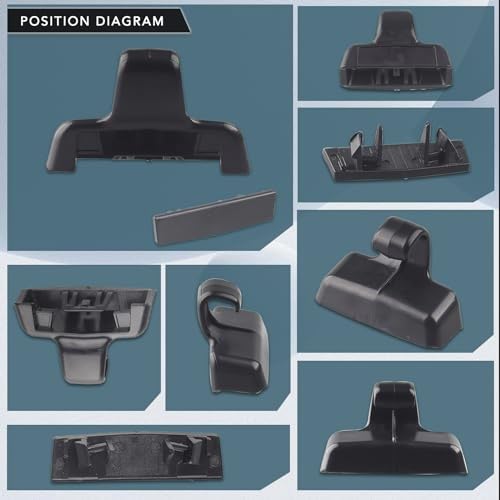 Rear Sun Shade Hook Clip with Cover Kit Black Compatible with Honda Pilot - Image 6