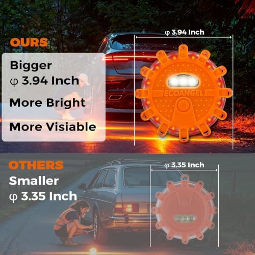 Ecoangel USB-C Rechargeable LED Road Flares Emergency Lights - Image 5