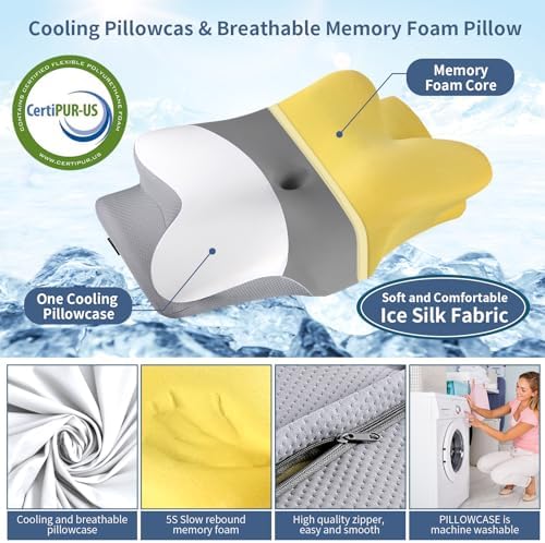 Cervical Pillow for Neck Pain Relief, Ergonomic Neck Pillow for Sleeping - Image 3