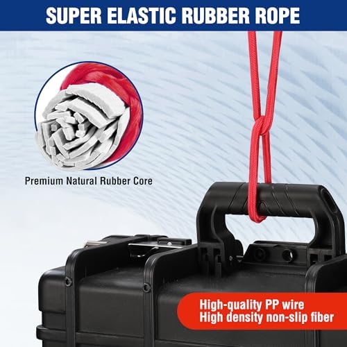 WORKPRO 24" Bungee Cords with Hooks, 4 Pack Heavy Duty Outdoor Bungee Strap - Image 4
