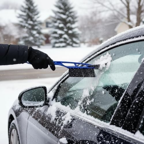 Car Ice Scraper & Snow Brush, Frost Snow Shovel Removal - Image 3
