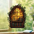 Gothic Window Book Ornament – Stained Glass Style Acrylic Christmas Ornament by ALADAYQUINQUITMeetallneeds
