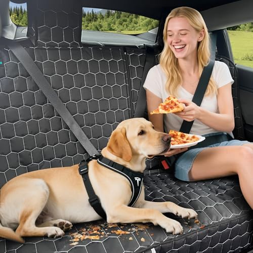 Meginc Dog Car Seat Covers for Model 3, Rear Seat Protector for Dogs &Kid - Image 6