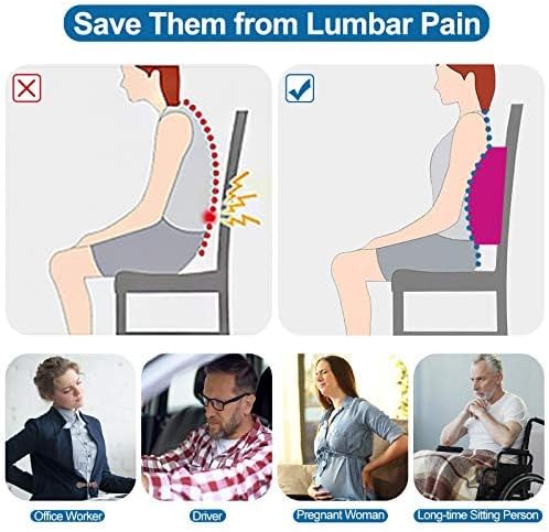 Lumbar Pillow for Chair and Car, Back Support for Office, Memory Foam Cushion - Image 5