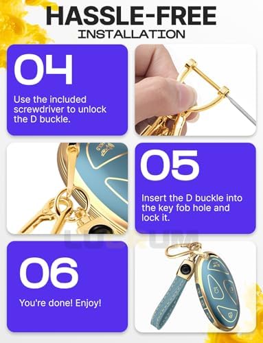 Lucrum Compatible with Hyundai Key Fob Cover & Keychain - Image 7