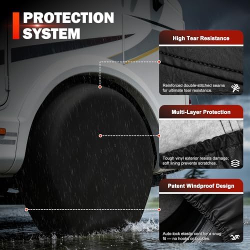 Explore Land Tire Covers 4 Pack Fit Tire Diameters 32-34.75 inch - Image 2