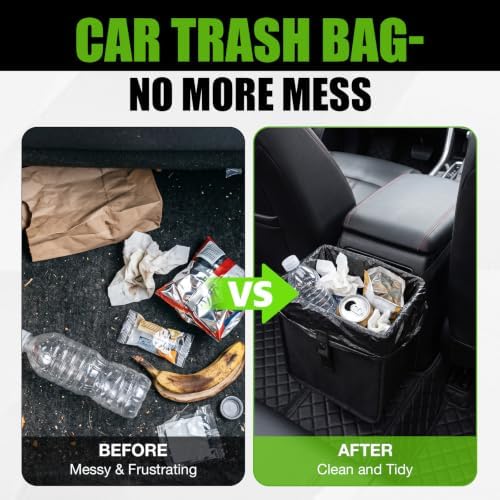BFXM Car Trash Can, 2.8 Gallons Car Garbage Bag Hanging - Image 5