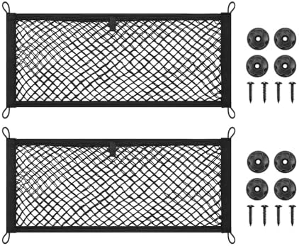 2 Layer Small Cargo Net, Cargo Storage Pocket Net, Mesh Elastic Pouch Organizer by KAKKOII