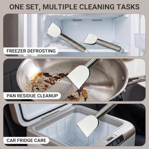 Kitchen Fume Shovel, Stainless Steel Ice Remover, Freezer Ice Scraper, Portable - Image 6