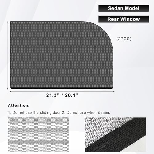2 PCS Car Window Shades, Double-Layer Automotive Rear Side Window Sunshade - Image 2