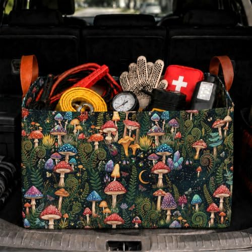 Mushroom Car Trunk Organizer 20L Fold Auto Storage Basket by YGQZYYQ