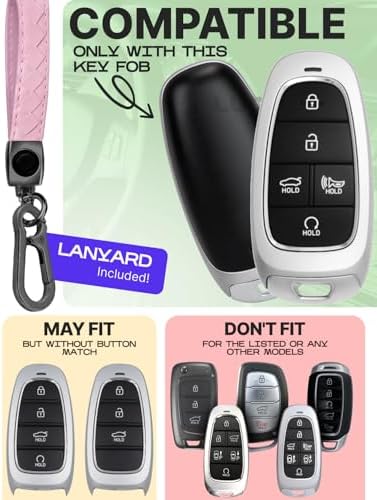 Lucrum Compatible with Hyundai Key Fob Cover & Keychain - Image 2