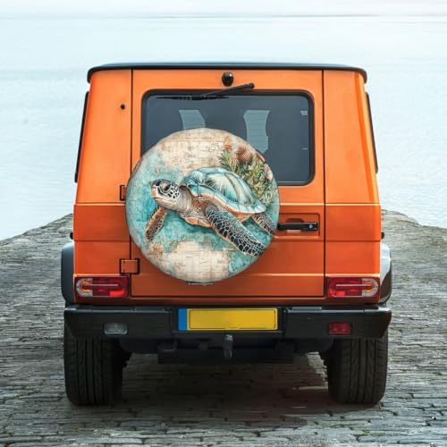 Sea Turtle Spare Tire Cover Waterproof Wheel Cover 16 Inch Universal Fit - Image 2