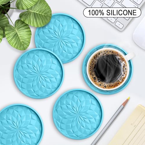 ME.FAN Silicone Coasters with Holder, Drinking Coasters - Image 2