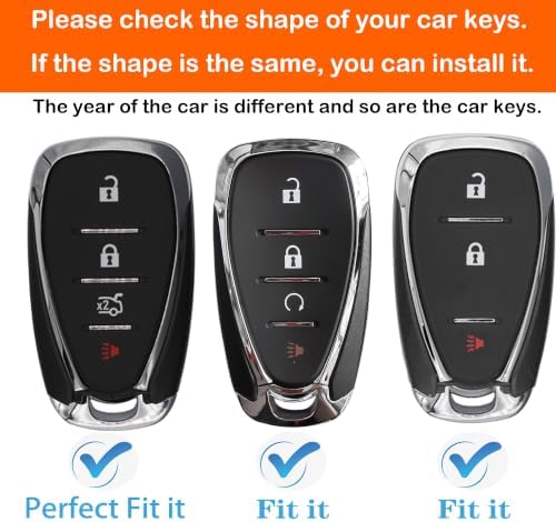 for Chevy Key Fob Cover with Keychain Soft TPU Key Shell Key Case Compatible - Image 2