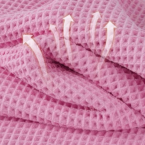Microfiber Waffle Hand Towels, 4 Pieces, Fast Drying, Lint Free 430 GSM - Image 2