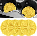 Alpmosn 4PCS Spider Web Car Cup Holders, Halloween Non-Slip Silicone Insert by alpmosn