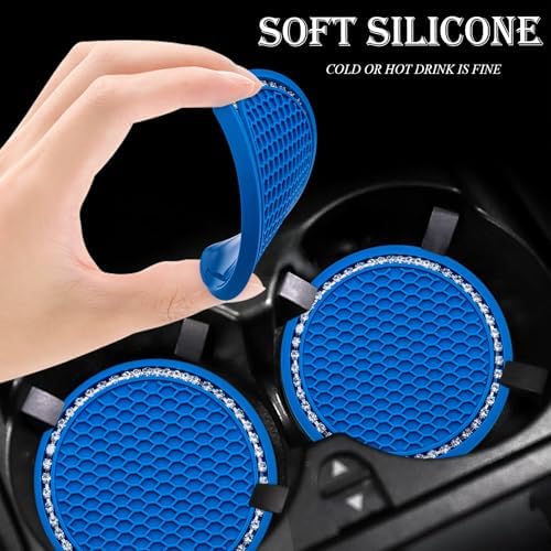 2PCS Bling Cup Holder Coaster, 2.75 Inch Auto Car Cup Holder Insert Coasters - Image 4