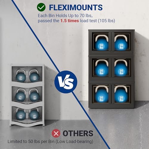 FLEXIMOUNTS 228 QT Stackable Plastic Storage Bins - Image 4