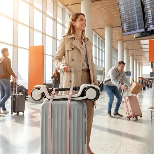 Grey Luggage Straps for Suitcases, Luggage Accessories Bag Strap, Adjustable - Image 6