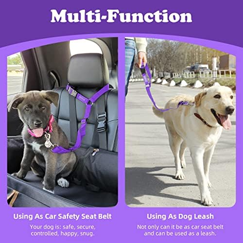 BWOGUE Dog Seat Belt for Car, Headrest Restraint Safety Lead, 1 Pack - Image 6