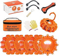 6 Pack LED Road Flares, Type-C Rechargeable Magnetic Safety Kit by DK-WINER