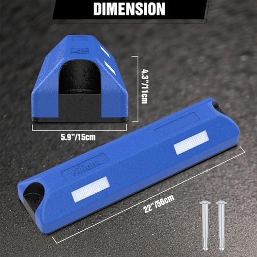 Nilight 22 Inch Rubber Parking Curbs, Heavy Duty Wheel Stops - Image 4