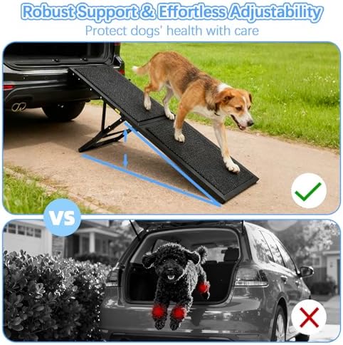 Dog Ramp for Car, 33.2"x 12.8" Dog Stairs for Large Dogs - Image 5