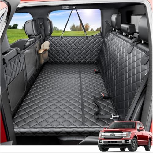 REEVAA Dog Truck Seat Cover for Back Seat, Hard Bottom by REEVAA