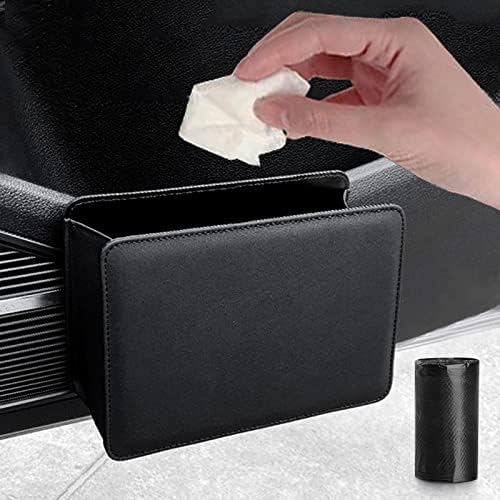 Accmor Car Trash Can, Leather Vehicle Trash Bin Car Dustbin Garbage Organizer by Accmor