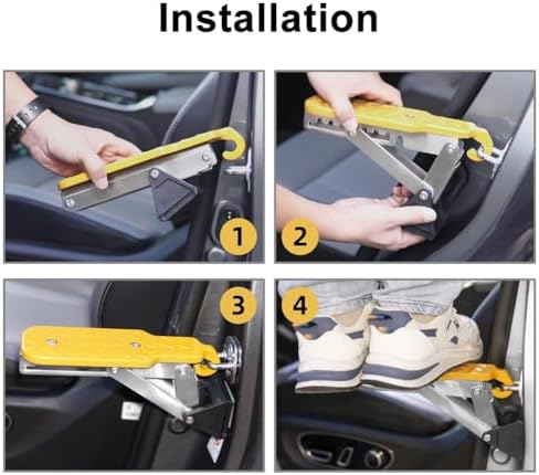 SIKUAI Feet Stand Pedal Foldable Roof Rack Car Door Step 1 Set Aluminium Alloy - Image 2