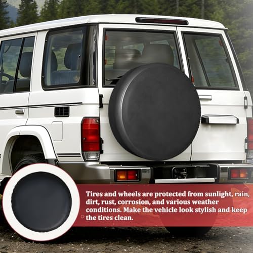 Car Spare Tire Cover, 14 Inch Leather Waterproof Dust-Proof Vehicle Spare Wheel - Image 5