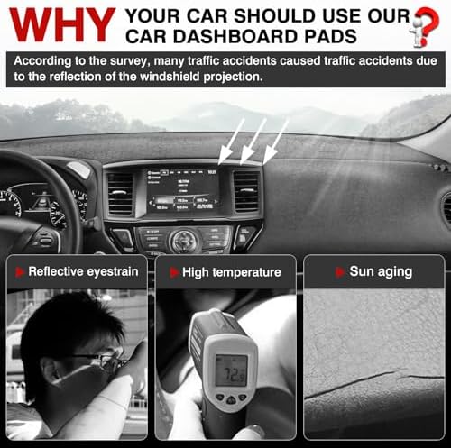 Autorder Dashboard Cover Mat for 2013-2020 Nissan Pathfinder Accessories Dash - Image 2