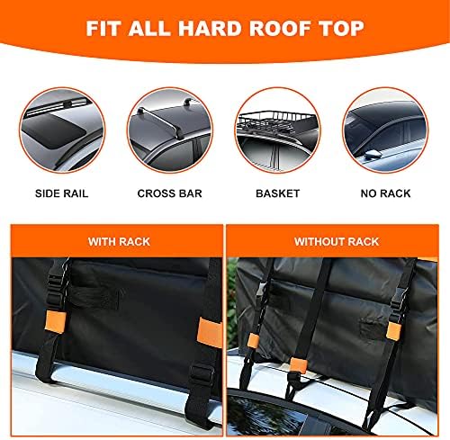 Car Roof Bag Rooftop Cargo Carrier Bag Waterproof 21 Cubic Feet roof Cargo - Image 4