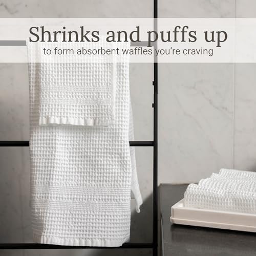 GILDEN TREE Waffle Towels for Bathroom, 100% Cotton Quick Dry Towel, Waffle - Image 3