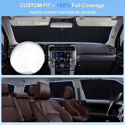 8pcs Car Window Shades for Tesla Model S 2012-2025 2026 Accessories, Windshield - Image 5