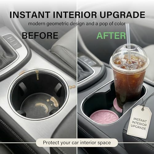 Silicone Car Coasters Set of 4, 3.15" Cup Holder Mats - Image 5
