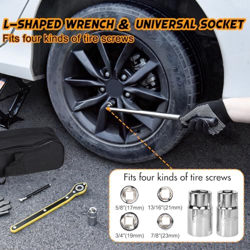 Scissor Car Jack 2.5 Ton Tire Changing Kit - Image 4