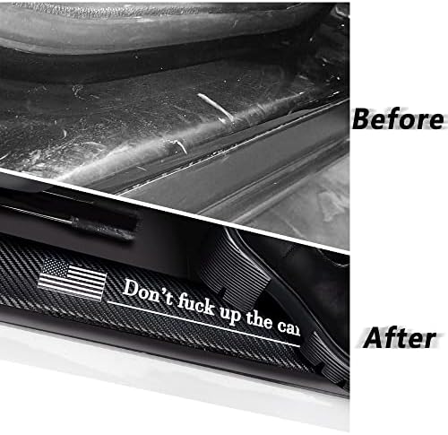 5PCS Car Door Sill Protector, Carbon Fiber Sport Threshold/Rear Bumper Guard - Image 7